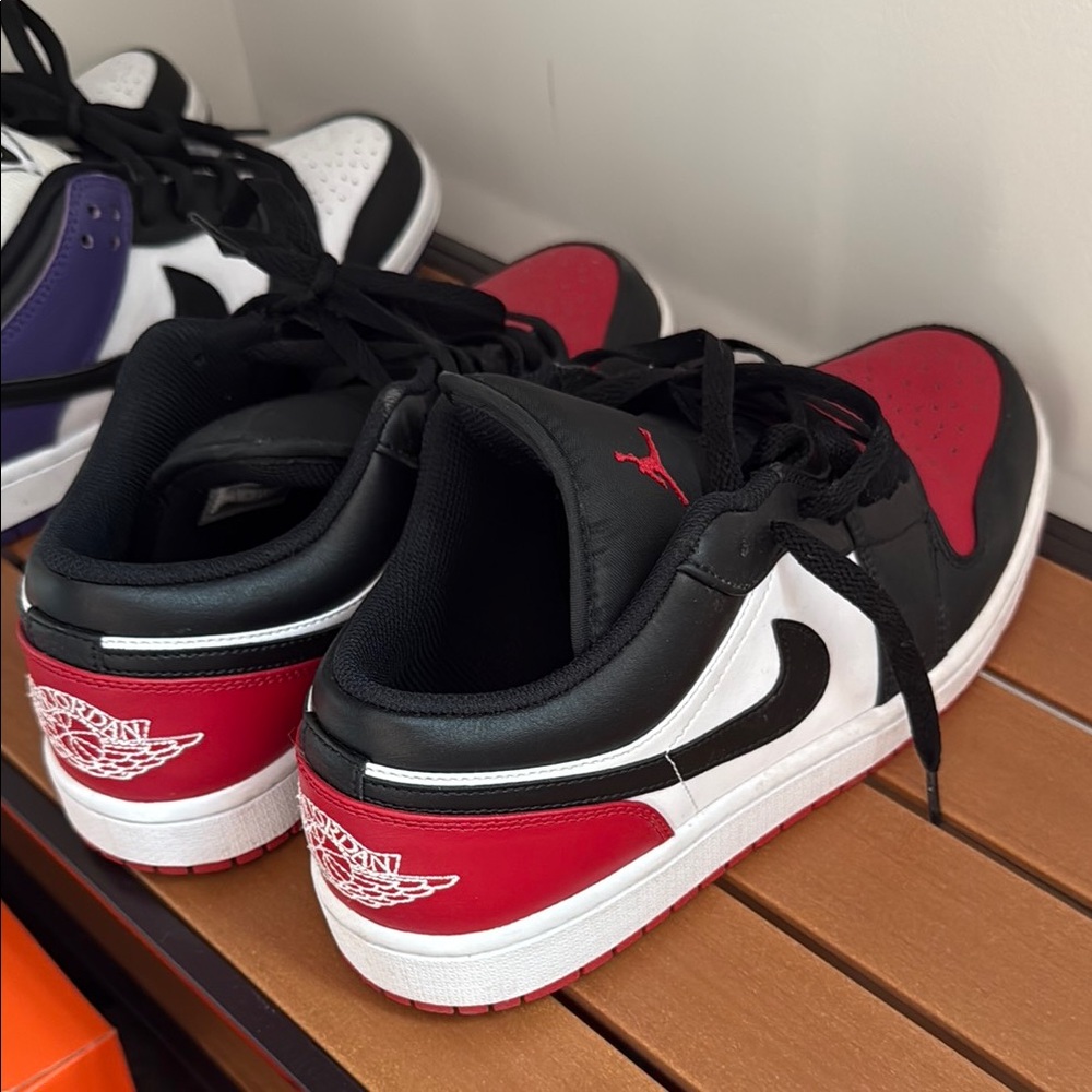 Air Jordan 1 Low Red Black White Sneakers